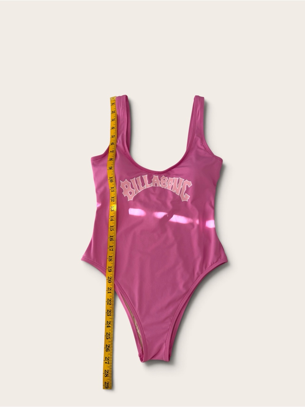 Billabong Girls One-Piece Swimsuit in Bright Pink with Logo - Picture 4 of 7